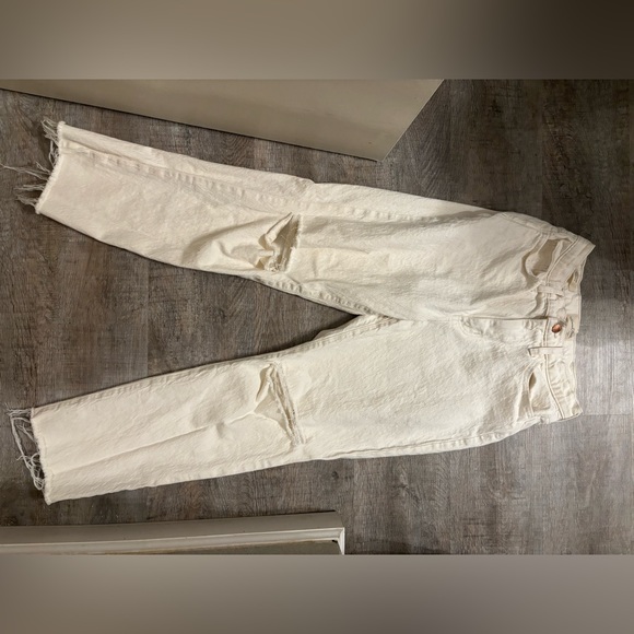 Off white vintage straight leg high rise jeans - Picture 2 of 6